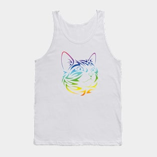 Tribal Rainbow Cat Tank Top